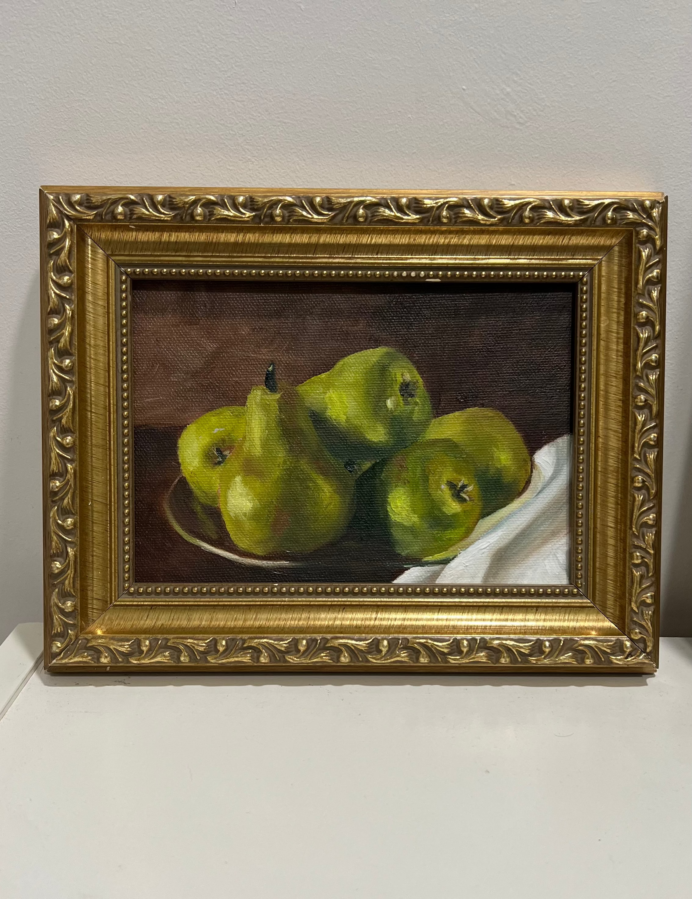 4 pears- framed