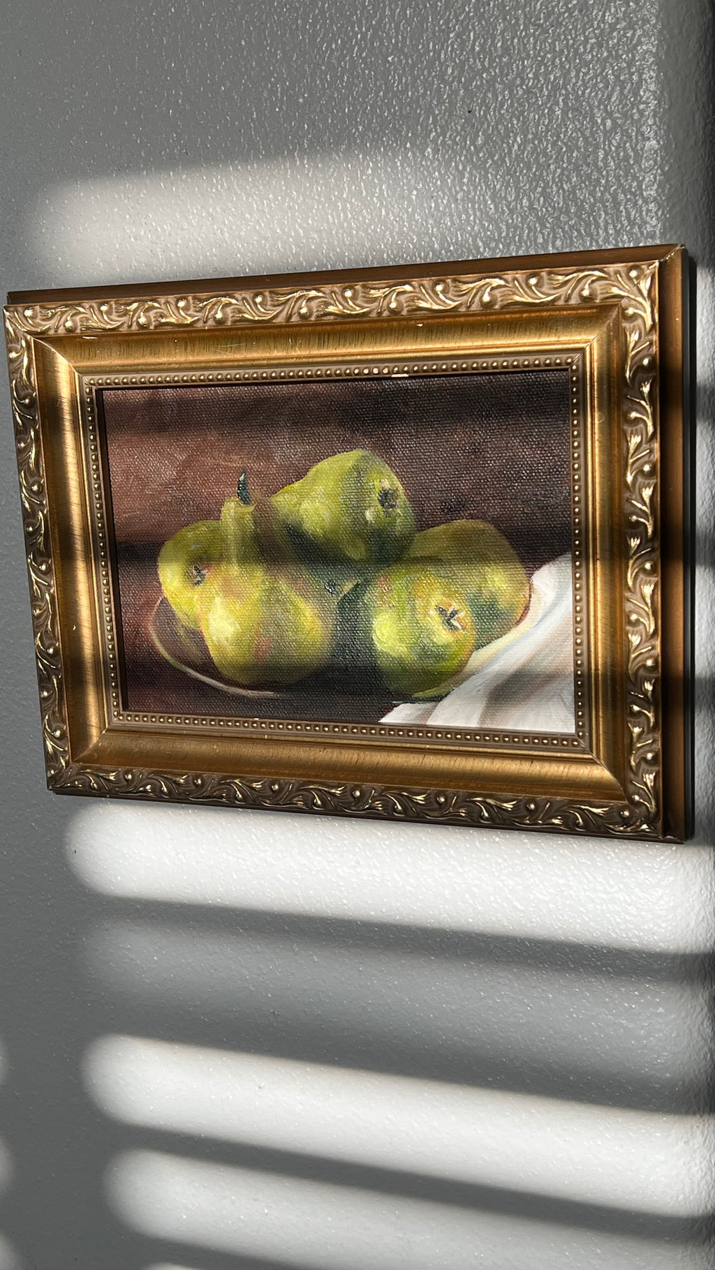 4 pears- framed